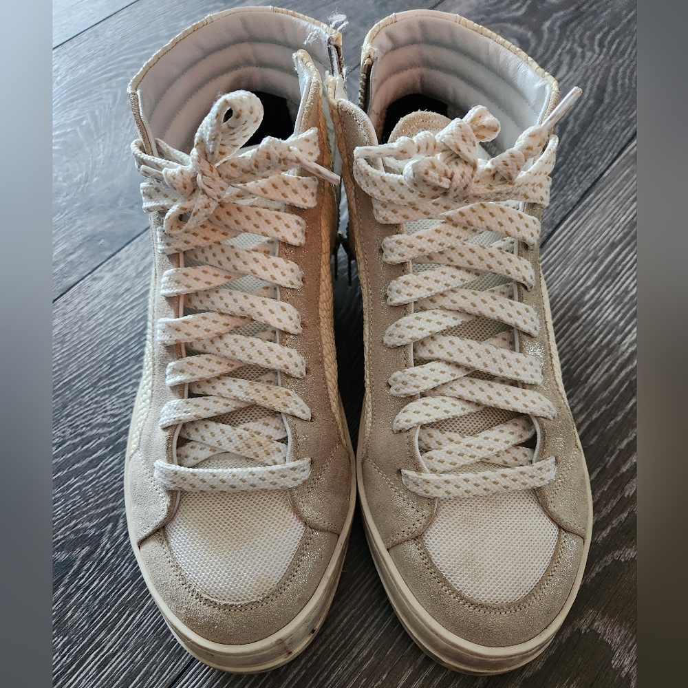 Women's Hightop gold sneakers size 7.5